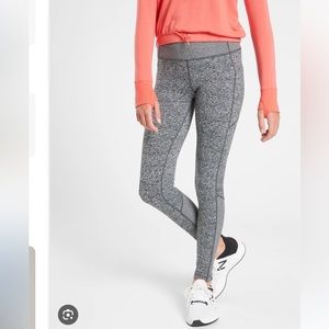 EUC Athleta Girl Snowball SoftLuxe Tight Legging Heathered Black Size XL | 14